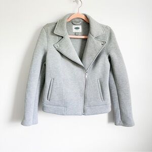 Old Navy Gray Soft Padded Moto Jacket sz Small